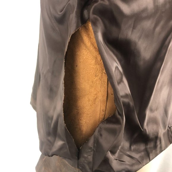 *SOLD* West End Brown Leather Full Zip Jacket Sz M - Picture 11 of 12
